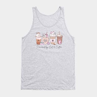 Powered by Cat & Coffee Tank Top
